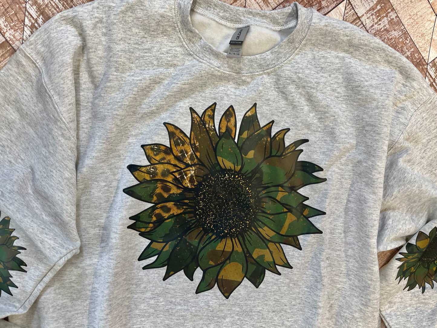 RTS Camo Leopard Sunflower Sweatshirt