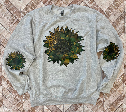 RTS Camo Leopard Sunflower Sweatshirt