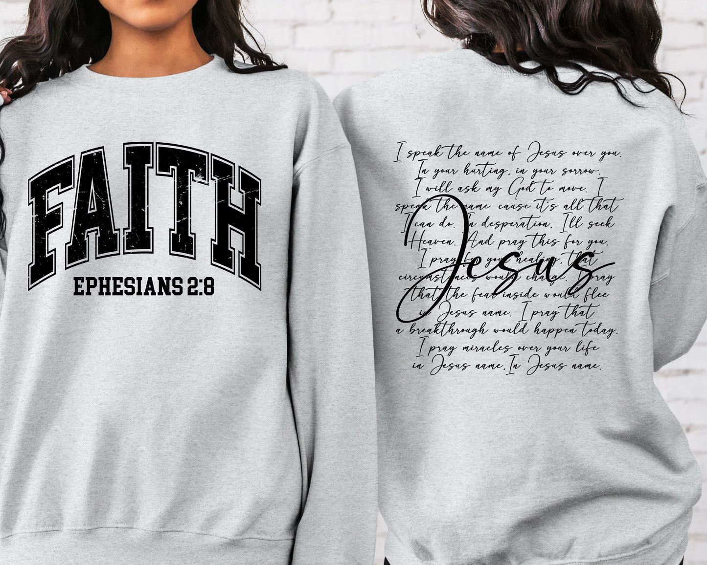 Front & Back FAITH + I Speak The Name Of Jesus