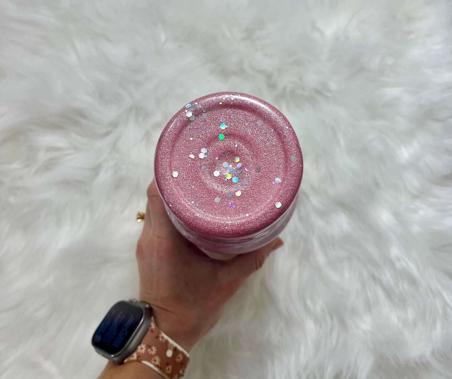 Pink winter love glitter epoxy Tumbler 20oz. Tumbler Christmas Gifts Christmas Epoxy Tumblers Winter Wonderland