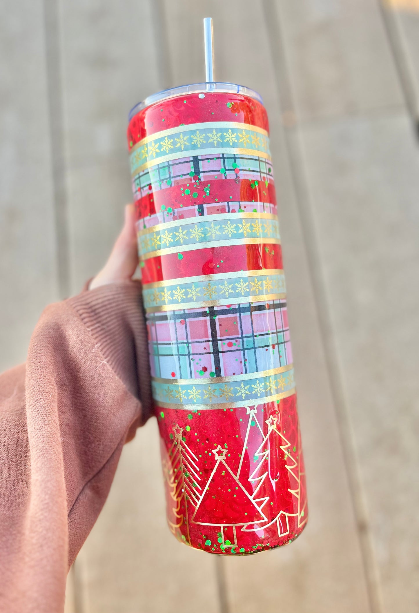 Christmas Tumbler Glitter Christmas Tumbler Plaid Tumbler 30oz Tumbler Epoxy Tumblers