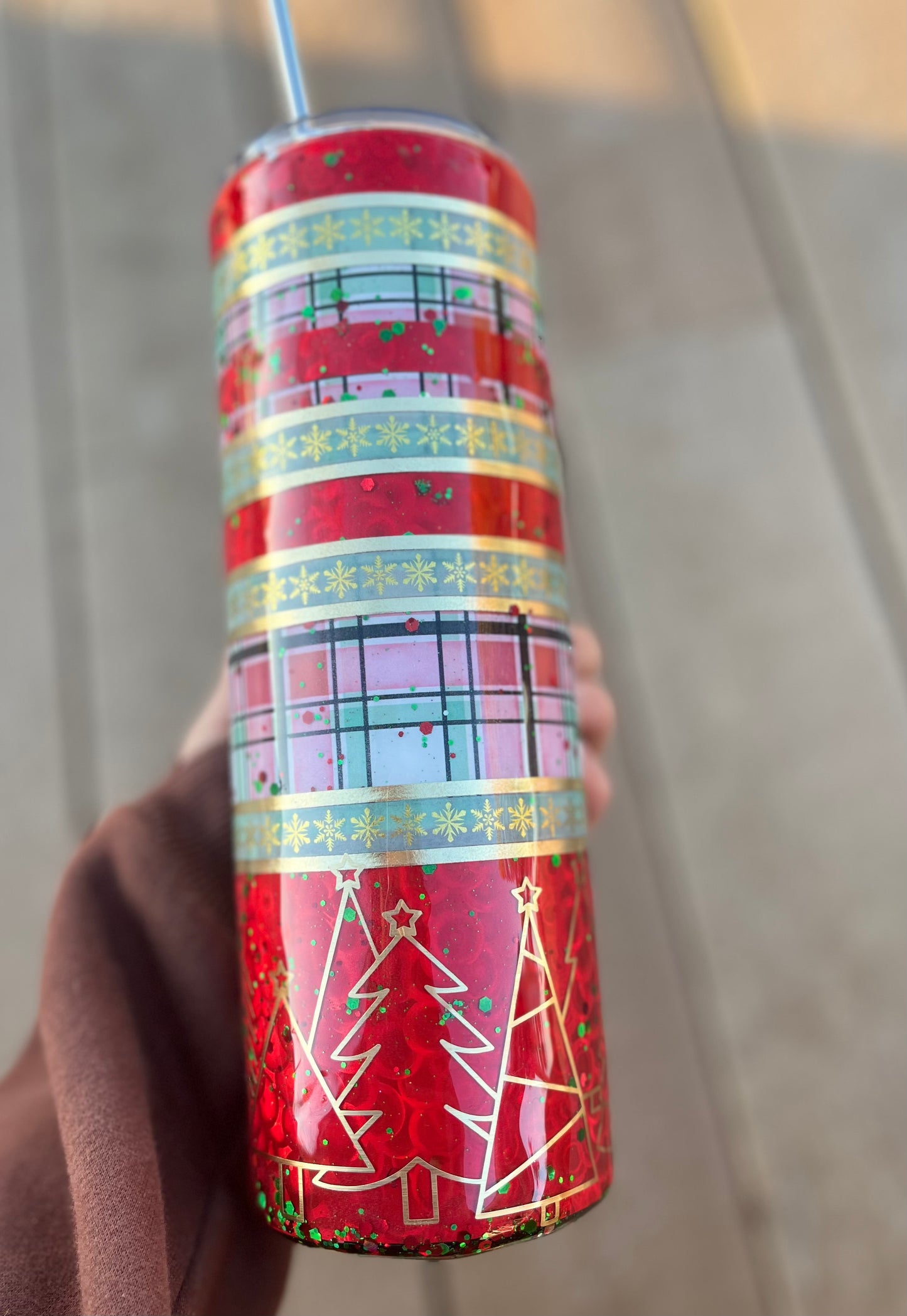 Christmas Tumbler Glitter Christmas Tumbler Plaid Tumbler 30oz Tumbler Epoxy Tumblers