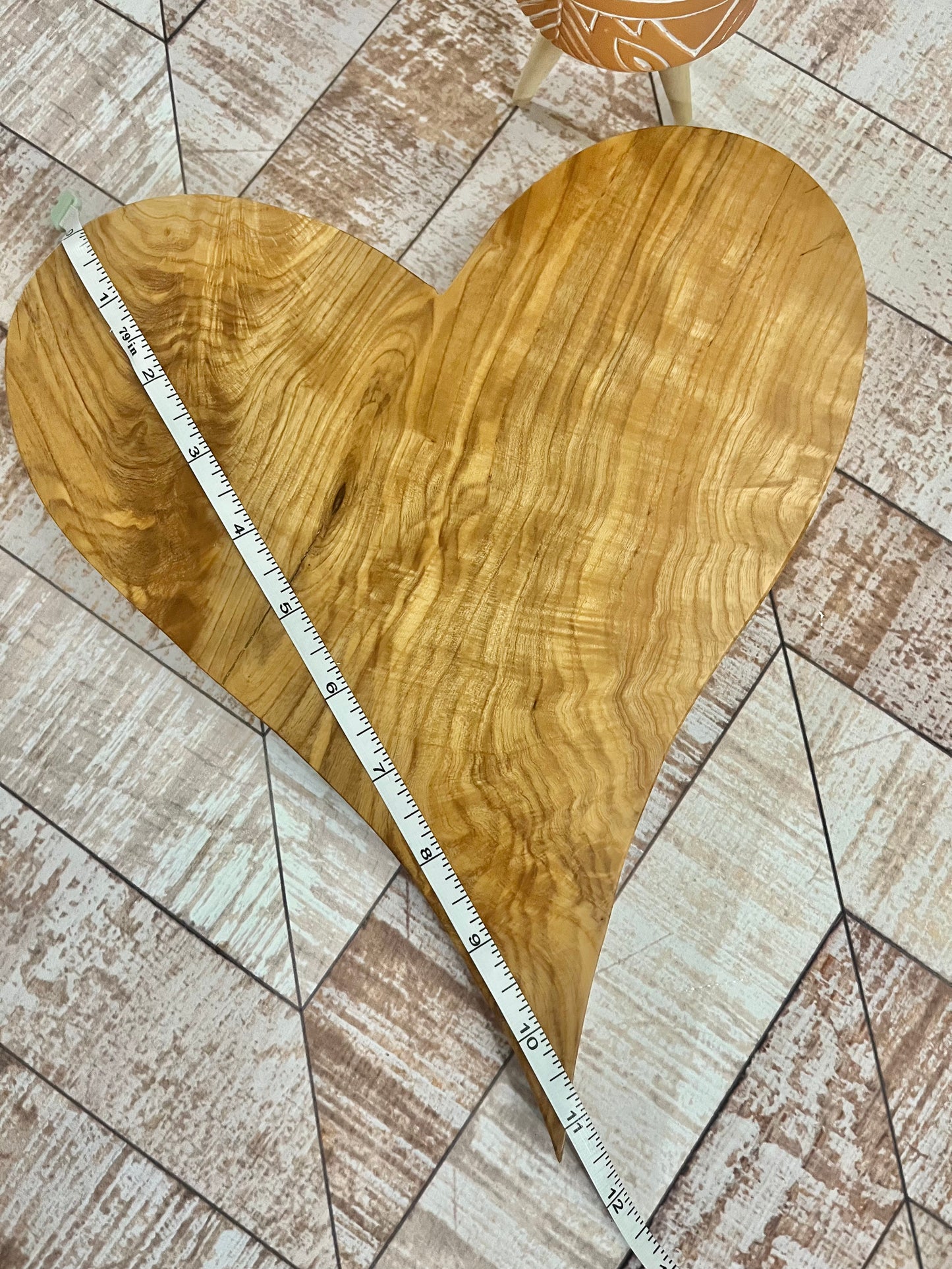 Wooden heart wooden art abstract art wooden sculpture wall hanging heart wooden heart with hanging strip