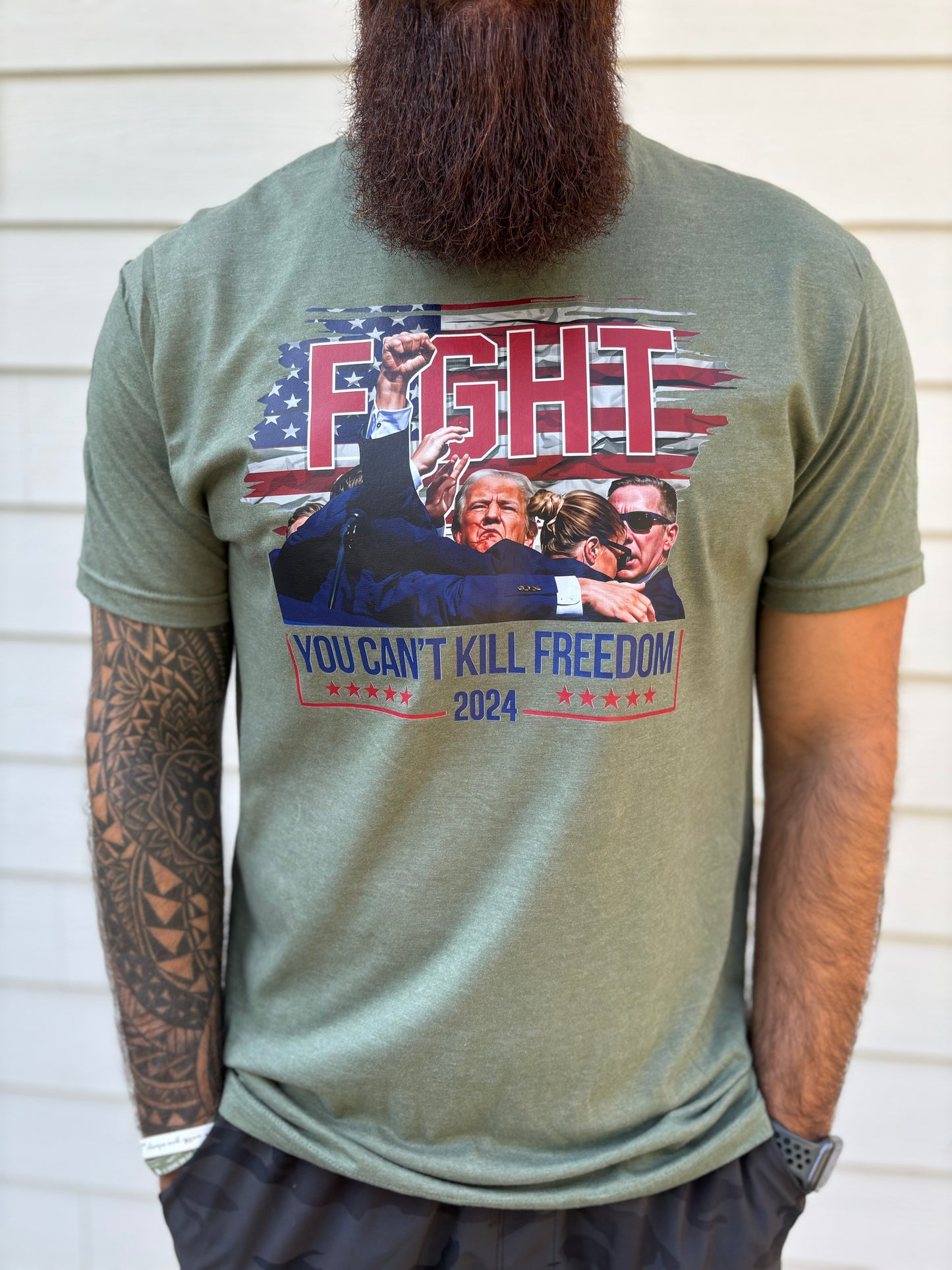 Trump Shirt FIGHT Not Today you Can't Kill Freedom Trump Shirt