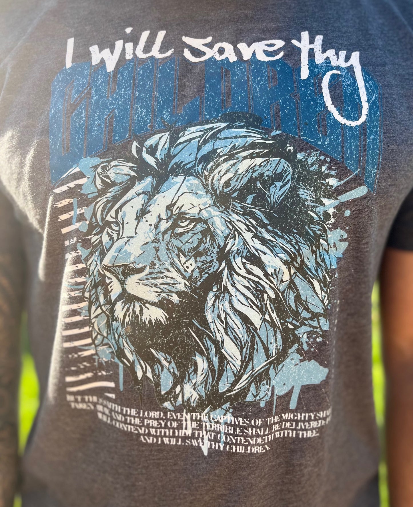 I will Save Thy Children Lion of Judah Shirt hoodie Lion shirt faith sweatshirt Baptism Gift Faith Based Clothing Christian Apparel Scripture Apparel Lion Hoodie