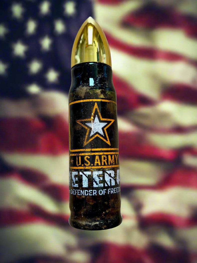 Special Edition U.S. ARMY VETERAN Bullet Tumbler Termos