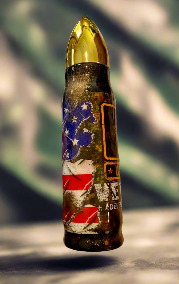 Special Edition U.S. ARMY VETERAN Bullet Tumbler Termos