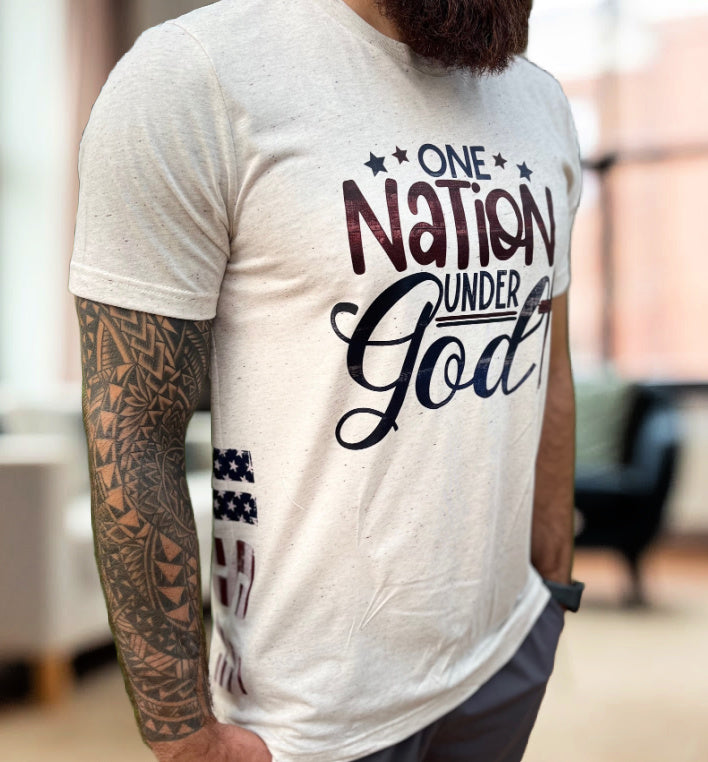 One Nation Under God T-shirt USA T-shirt American T-shirt 4th of July T-shirts Land of the free shirts Military shirts hero shirts