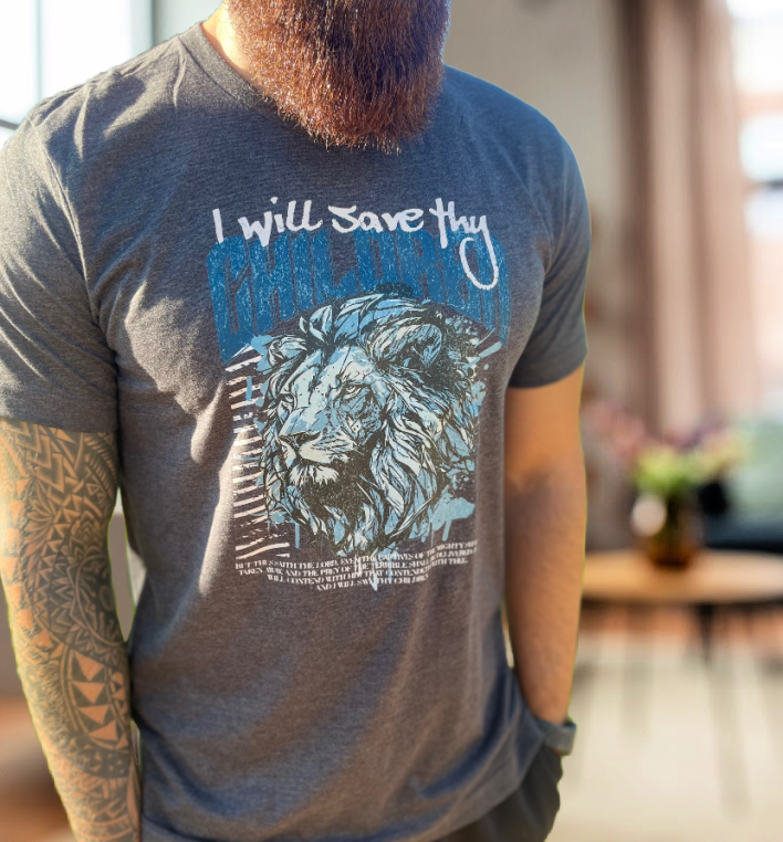 I will Save Thy Children Lion of Judah Shirt hoodie Lion shirt faith sweatshirt Baptism Gift Faith Based Clothing Christian Apparel Scripture Apparel Lion Hoodie