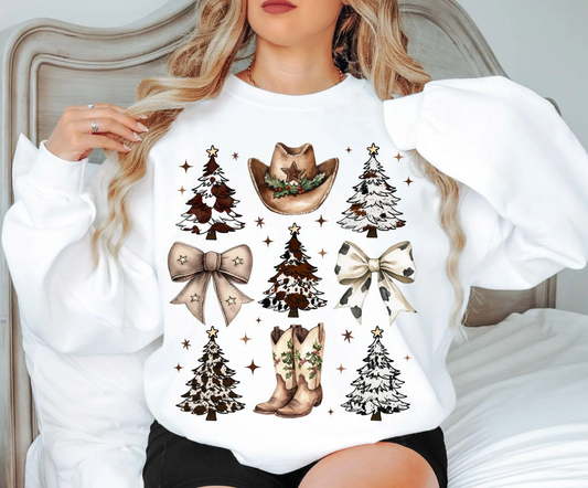 Western Christmas Wear T-shirt Sweatshirt or Hoodie