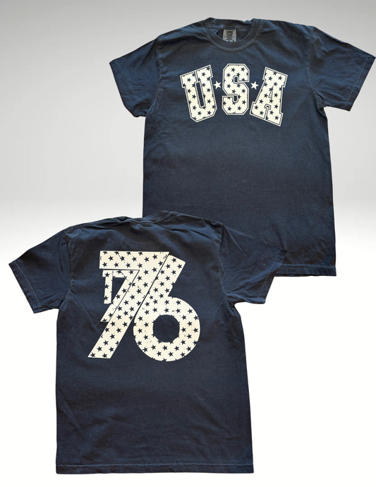 America 1776% Front & Back Design on Comfort Colors T-shirt Unisex