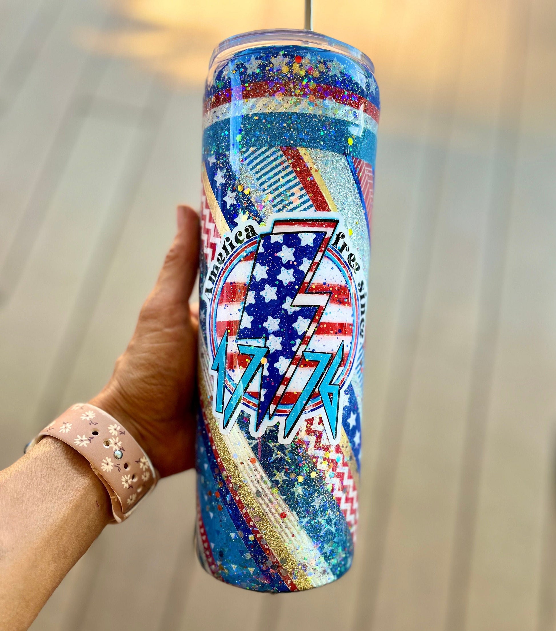 1776 Epoxy America Tumbler 30 oz Coffee Lover Coffee Cup Iced Coffee Cup Coffee Accessories USA Tumbler American tumbler