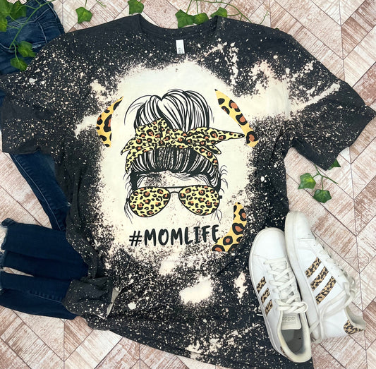 Mom Life Sweatshirt Bleached mom life shirt #MomLife Cheetah Print Mom life Leopard mom life #Moms Messy bun mom life sweatshirt leopard