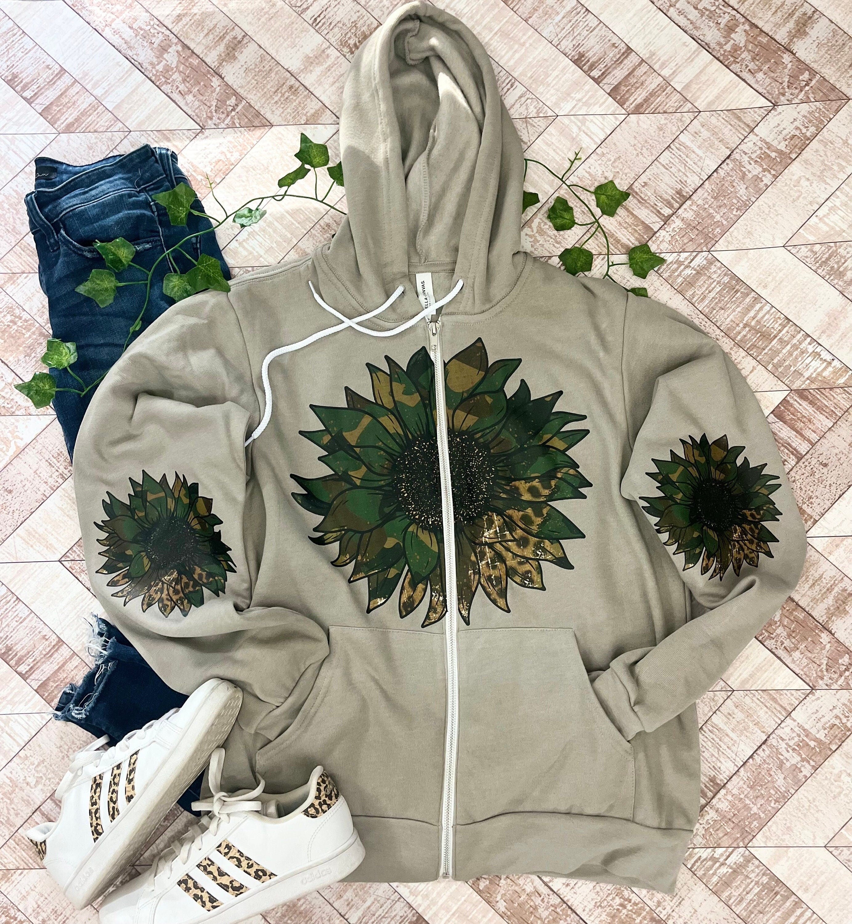 Hoodie clearance with sunflower